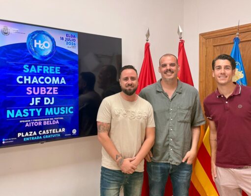 Chacoma, Subze y Safree protagonizan el cartel de la segunda edición del Elda H2 Fest que celebrará el 18 de julio en la Plaza Castelar