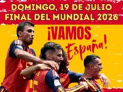Pantalla gigante en la Plaza de la Ficia para ver el España-Argentina ante la gran demanda de los aficionados